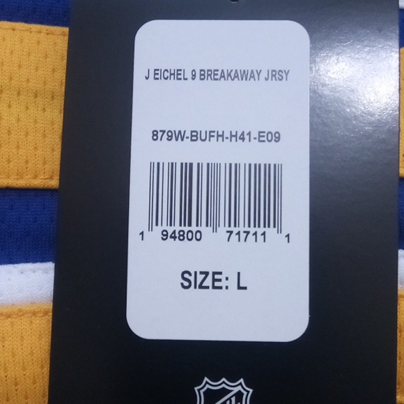 Buffalo Sabres Women's Jersey Eichel Fanatics Breakaway NWT - Picture 7 of 14